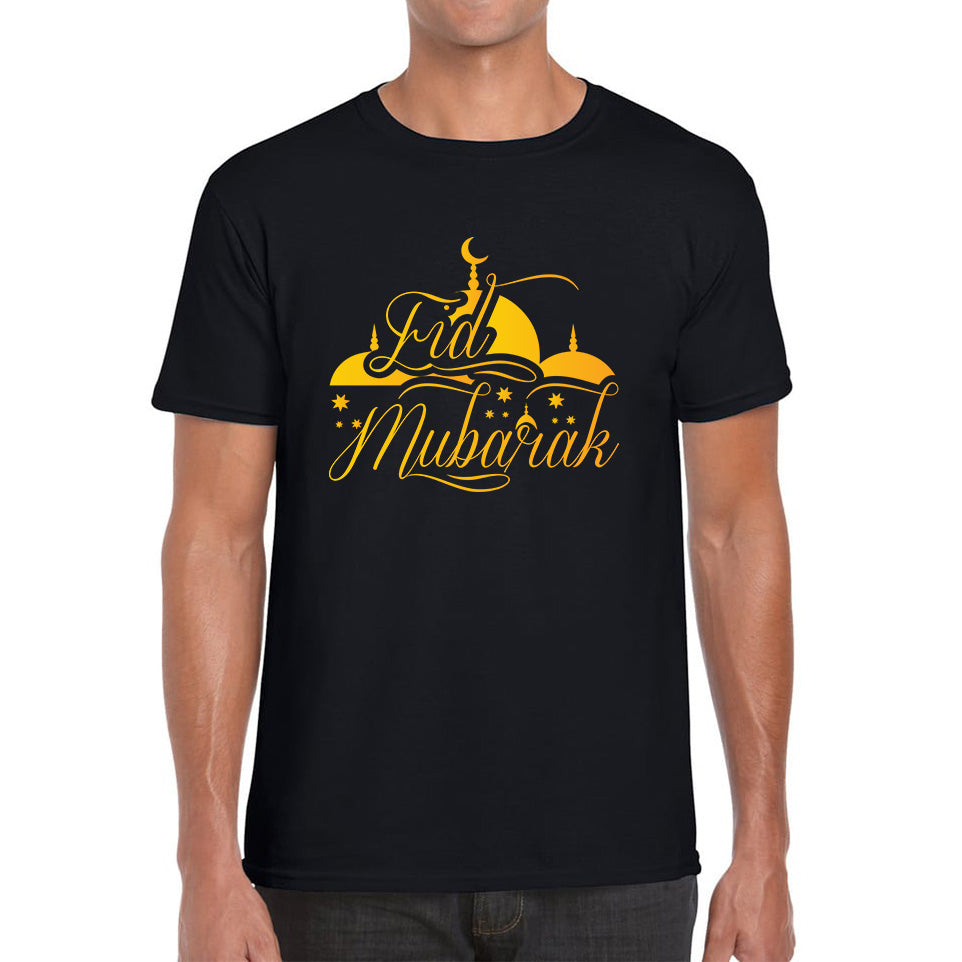 Eid Mubarak Muslims Religious Ramzan Fasting Mosque Prayers Blessings Holy Month Mens Tee Top