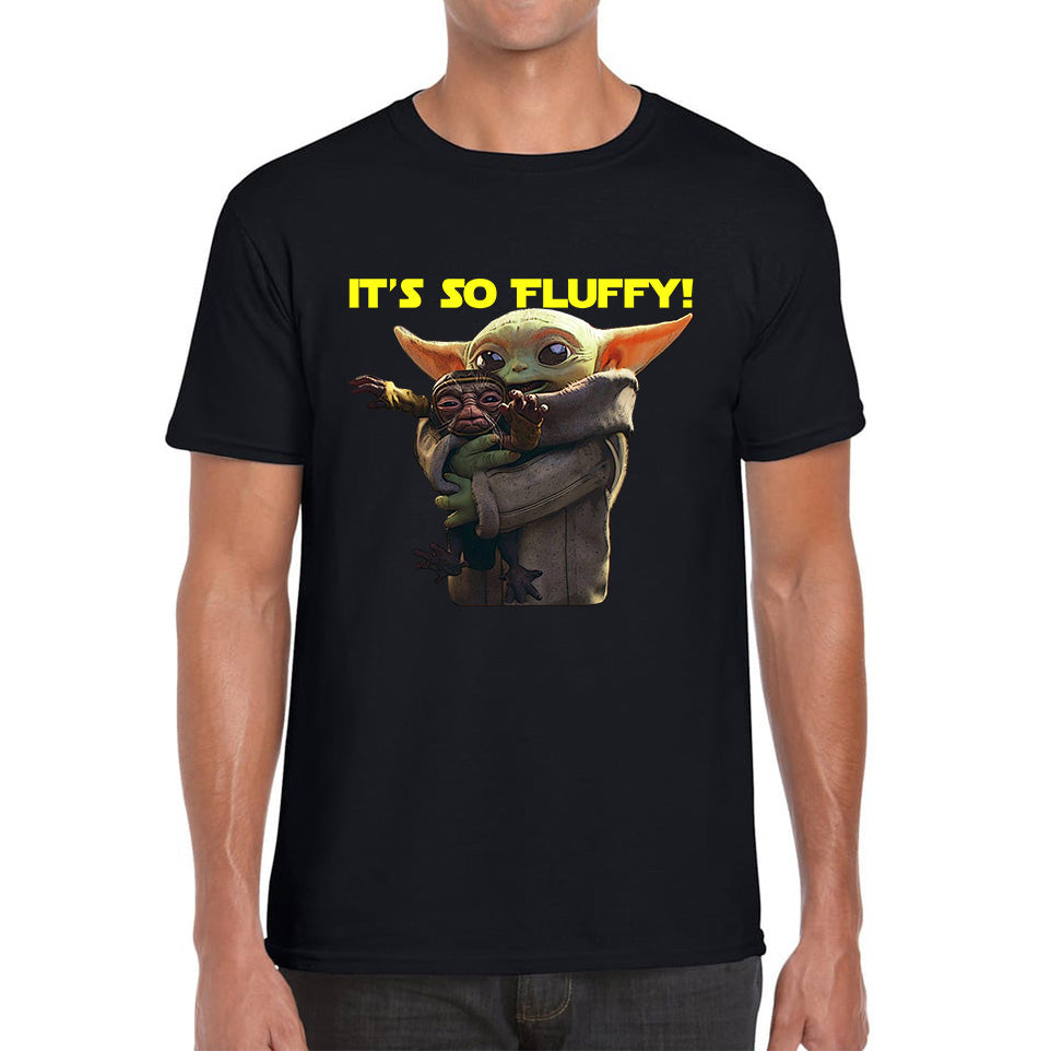 It's So Fluffy Feed Me I'm Pretty Stop Wars Dandalorian Movie Series Mens Tee Top