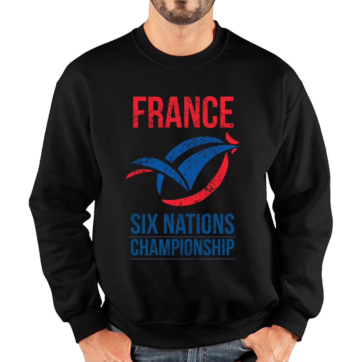 France Flag Logo Rugby Cup European Support World Six Nations Championship Unisex Sweatshirt
