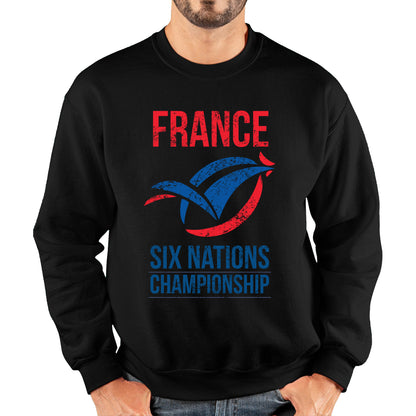 France Flag Logo Rugby Cup European Support World Six Nations Championship Unisex Sweatshirt