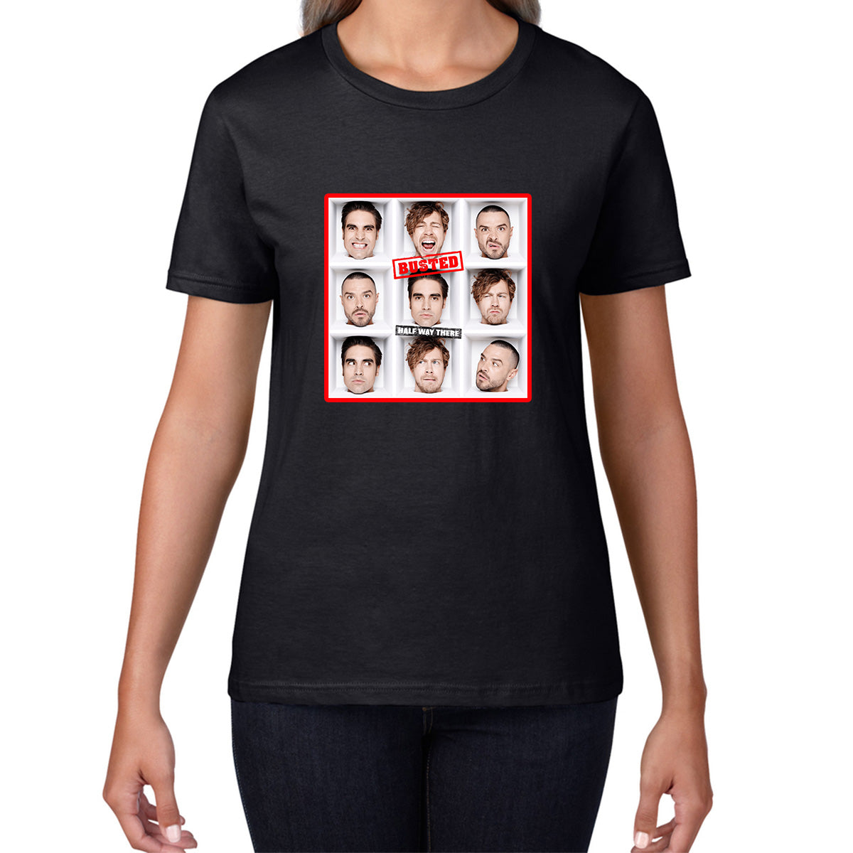 Half Way There Studio Album By Busted English Pop Punk Band Busted 20th Anniversary Womens Tee Top