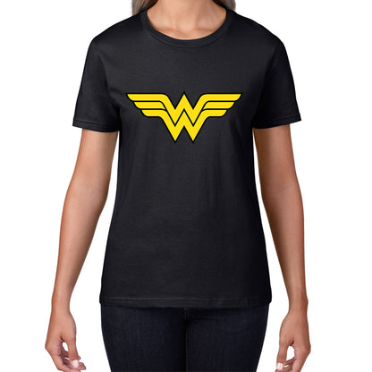 Wonder Woman Logo Superhero Wonder Girl Super Woman Comic Book Character Womens Tee Top
