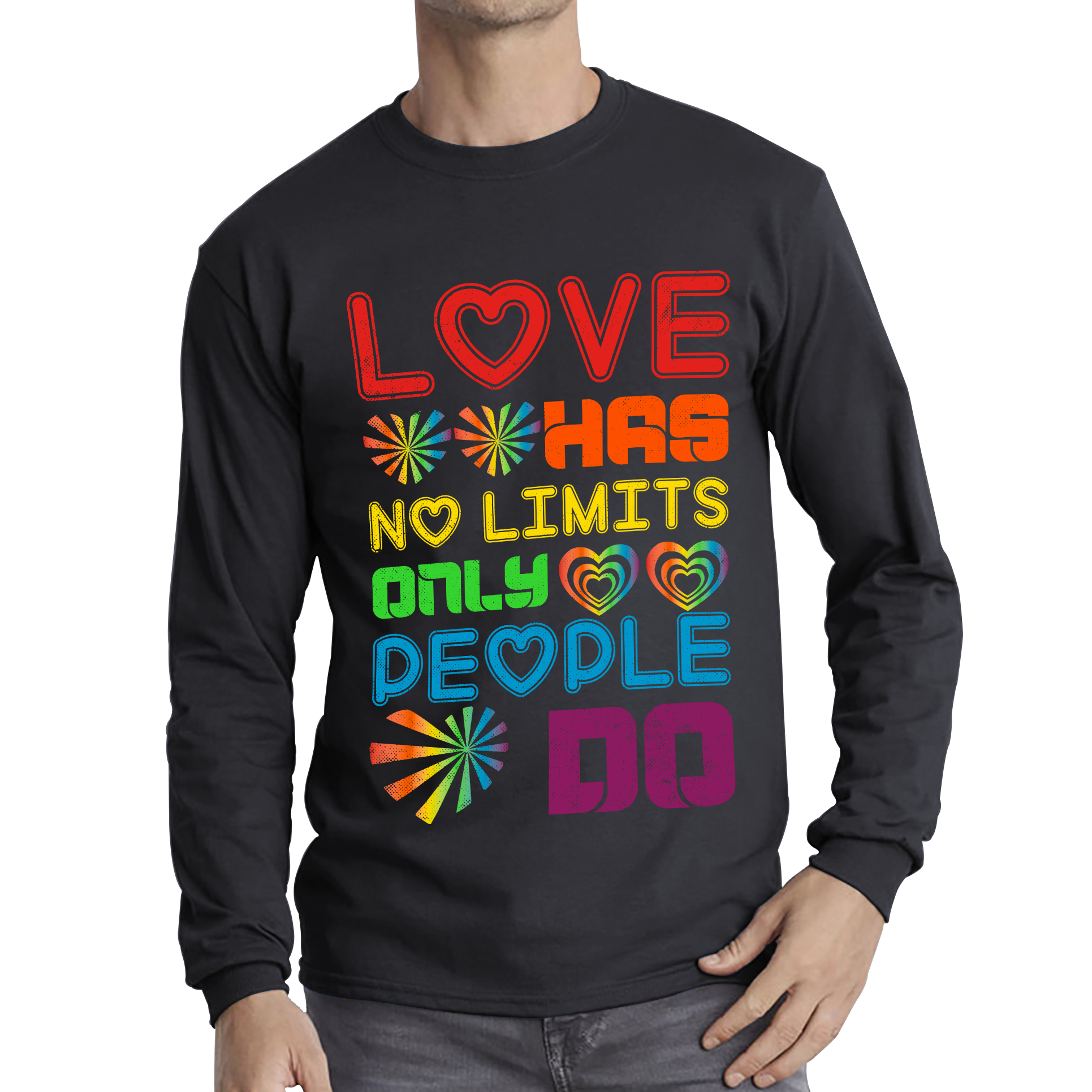 Love has No Limits Only People Do LGBT Gay Pride Adult Long Sleeve T Shirt