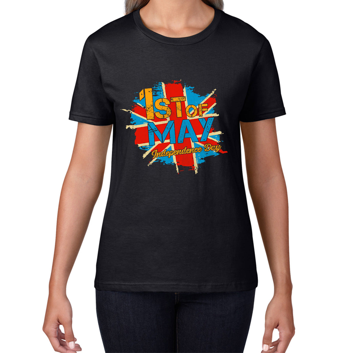 1st Of May Independence Day British Flag UK Independence Day Country Love Patriotism Great Britain Union Jack Womens Tee Top
