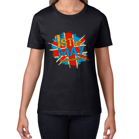 1st Of May Independence Day British Flag UK Independence Day Country Love Patriotism Great Britain Union Jack Womens Tee Top