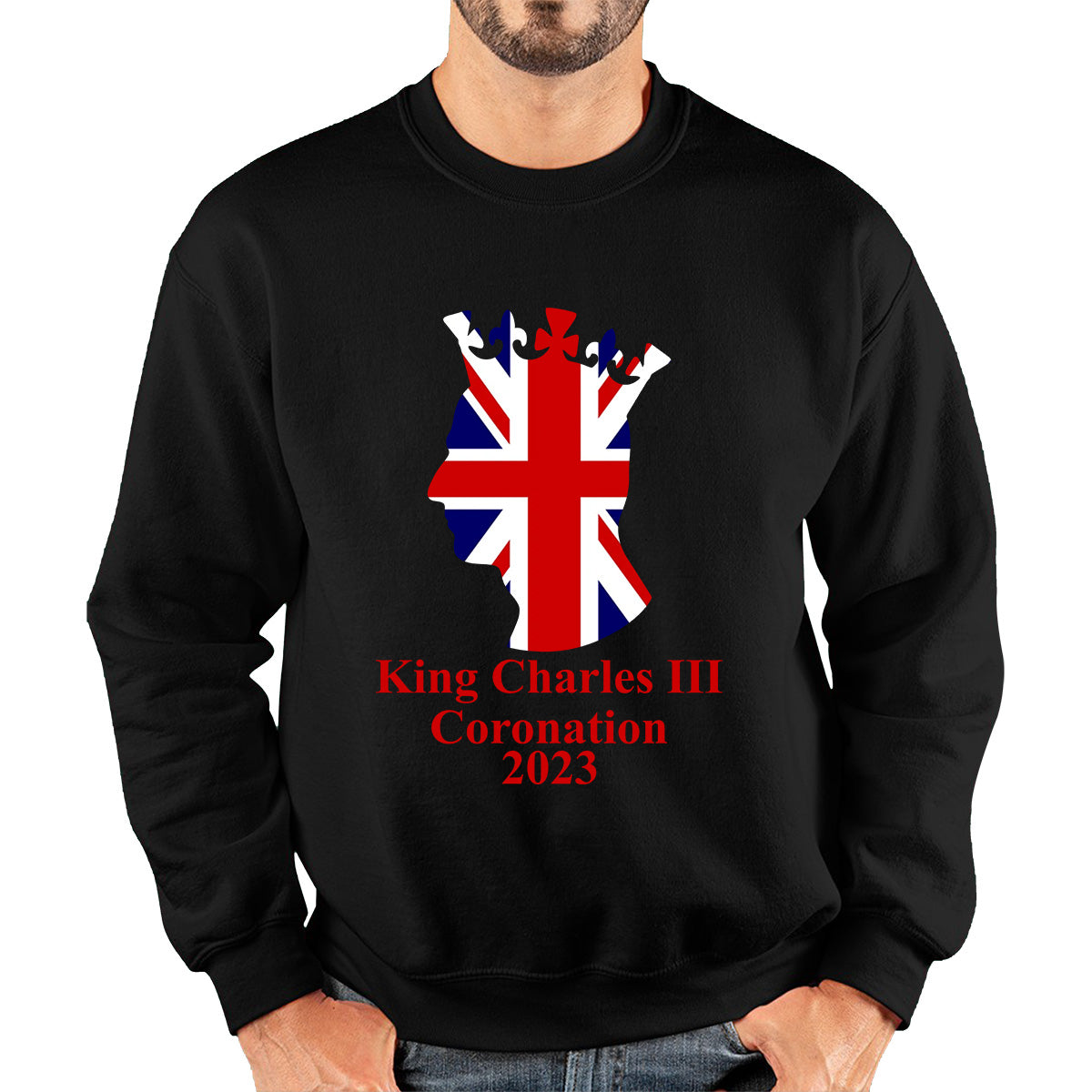 King Charles III Coronation 2023 United Kingdom King of England Royal Crown CR III His Majesty Unisex Sweatshirt