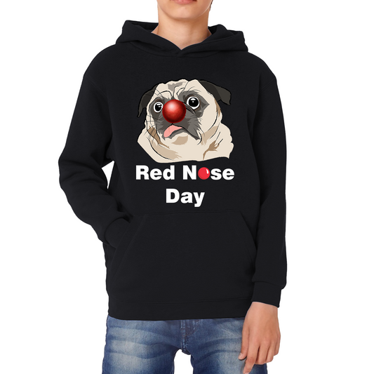 Pug Dog Red Nose Day Hoodie