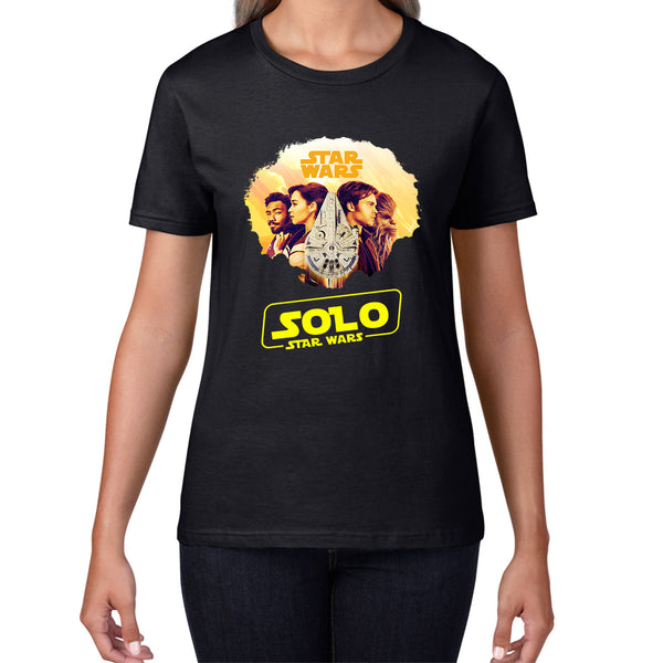 Star Wars Solo Chewie Lando Qira Characters Solo A Star Wars Story Sci-fi Action Adventure Movie Galaxy's Edge Trip Womens Tee Top