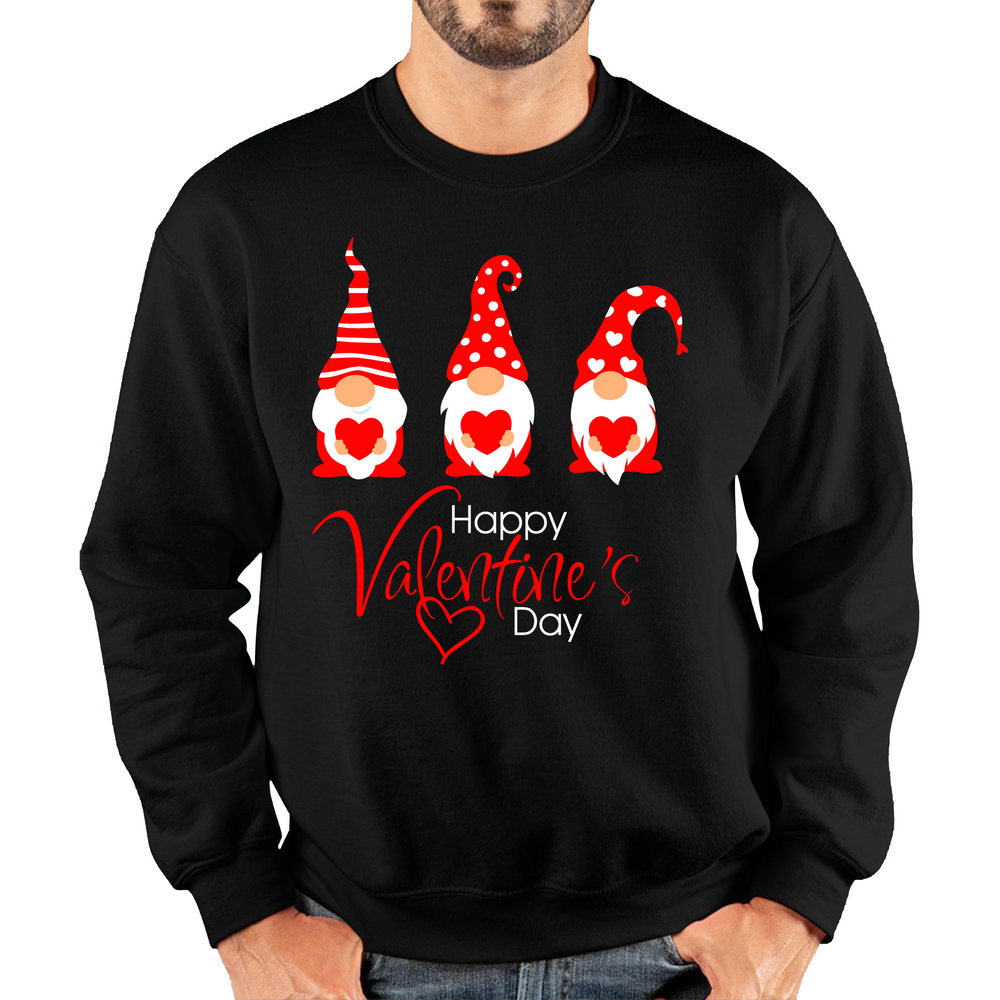 Happy Valentines Day Gnomes Jumper Top for Gnome Lovers Adult Sweatshirt