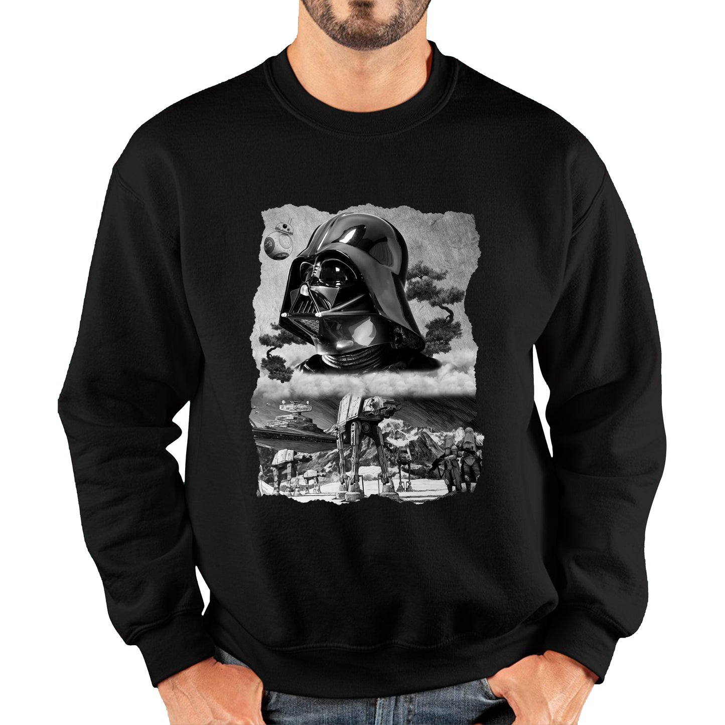 The Force Is Strong With This One Vintage Poster Graphic Movie Series Unisex Sweatshirt