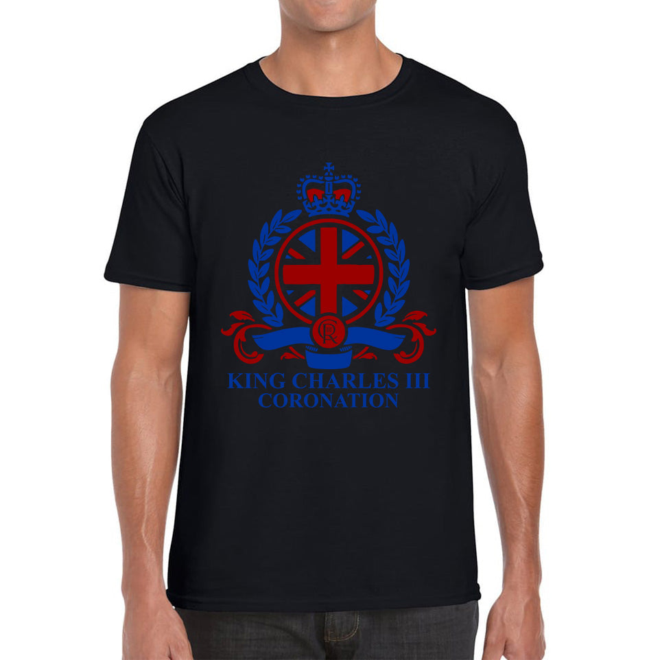 King Charles III Coronation 2023 CR III King Of England United Kingdom His Majesty Mens Tee Top