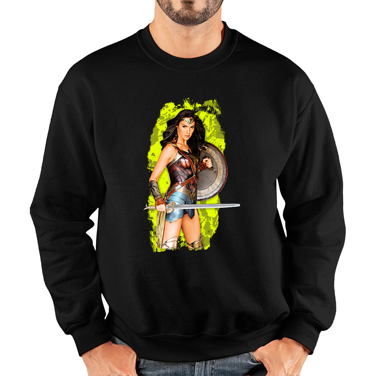 Gal Gadot Wonder Woman Shield Comic Book Character Wonder Girl Superhero Unisex Sweatshirt