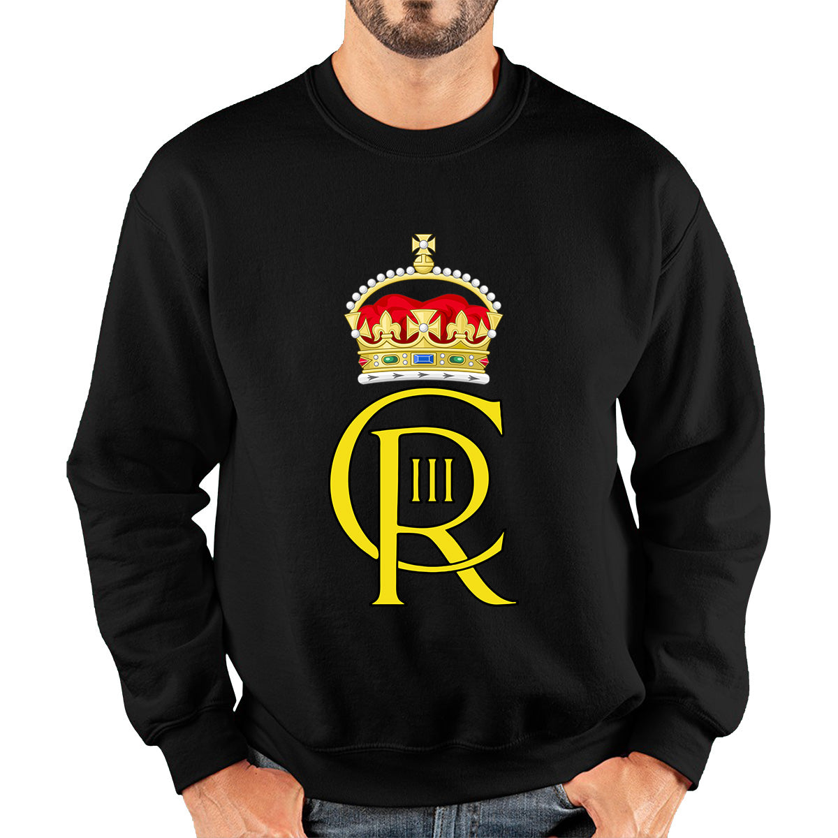 Royal Cypher King Charles III Coronation CR III Ruling Monarch Of Uk Royal Crown Great Britain Unisex Sweatshirt