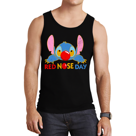Disney Stitch Red Nose Day Vest Ohana Red Nose Day Funny Tank Top. 50% Goes To Charity