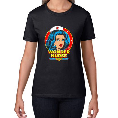 Wonder Nurse Wonder Woman Inspired Healthcare Workers Nurses Appreciation Super Nurse Super Woman Ladies Tee Top