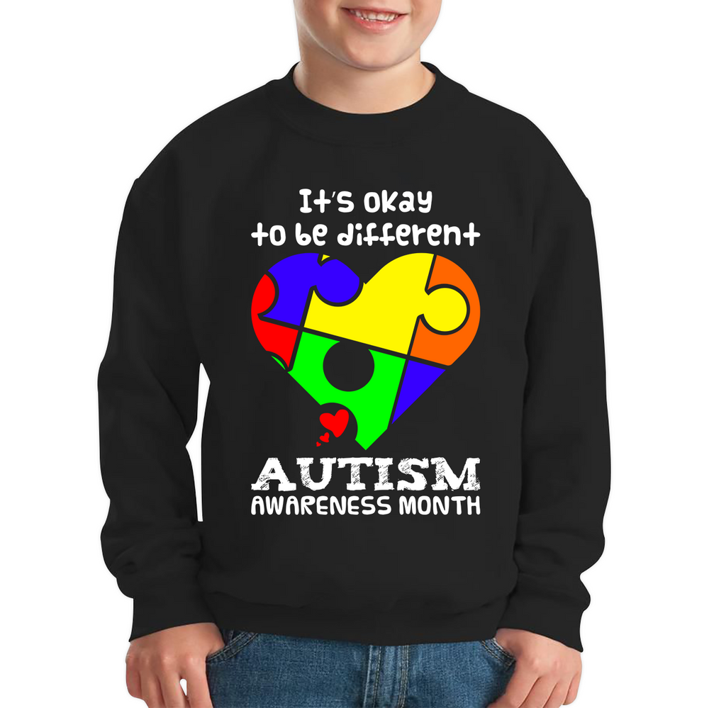 It's Ok To Be Different Autism Awareness Month Kids Jumper