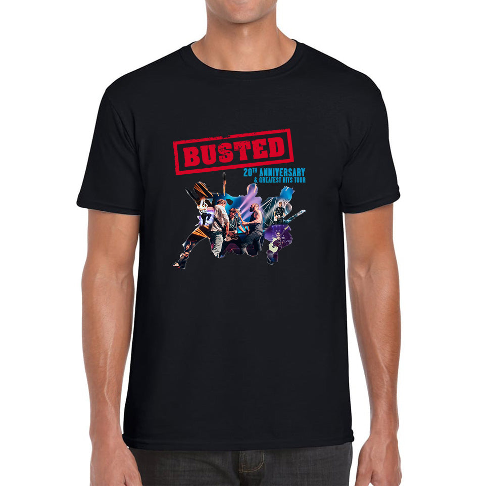 Busted 20th Anniversary & Greatest Hits Tour Busted Singers Pop Punk Music Band Mens Tee Top