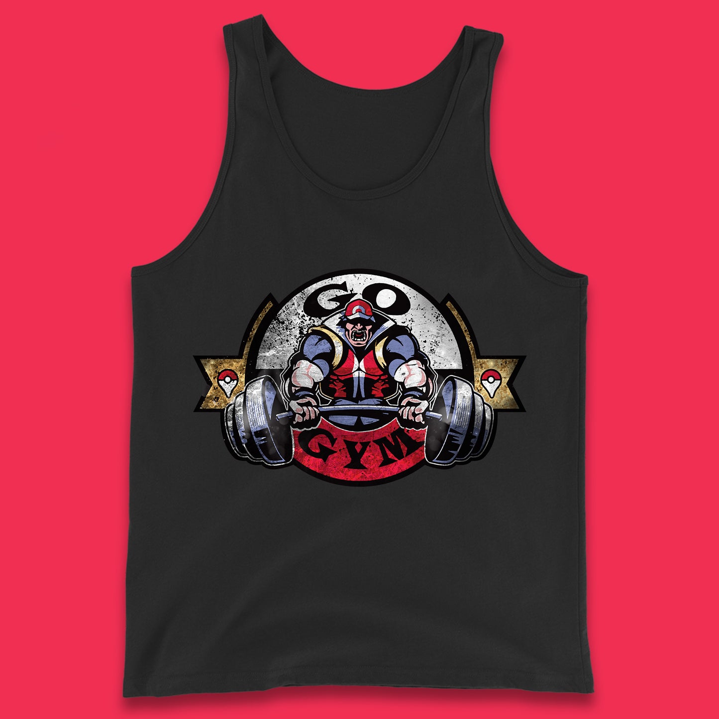 Pokémon Go Gym Funny Pokémon Gym Trainer Gamer Nerd Parody Gym Training Bodybuilding Workout Tank Top