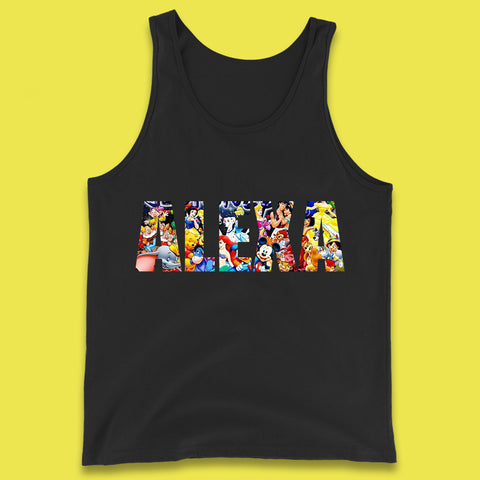 Personalised All Disney Fictional Characters Disney Family Animated Cartoons Movies Characters Disney World Tank Top