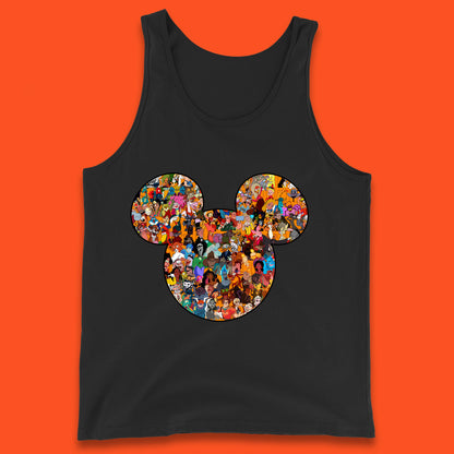 Disney Mickey Mouse Minnie Mouse Head All Disney Characters Together Disney Family Animated Cartoons Movies Characters Disney World Tank Top