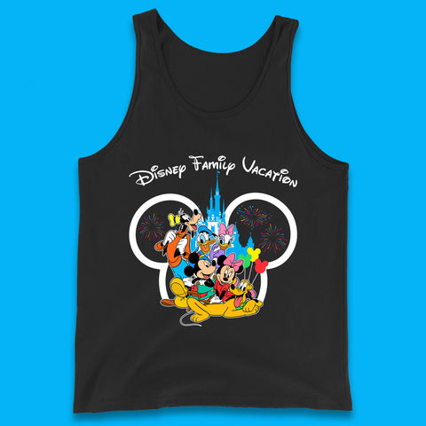 Walt Disney Mickey And Friends Trip To Disney World Mickey Mouse Minnie Mouse Pluto Donald Daisy Duck Goofy Disney Club Disney Castle Tank Top