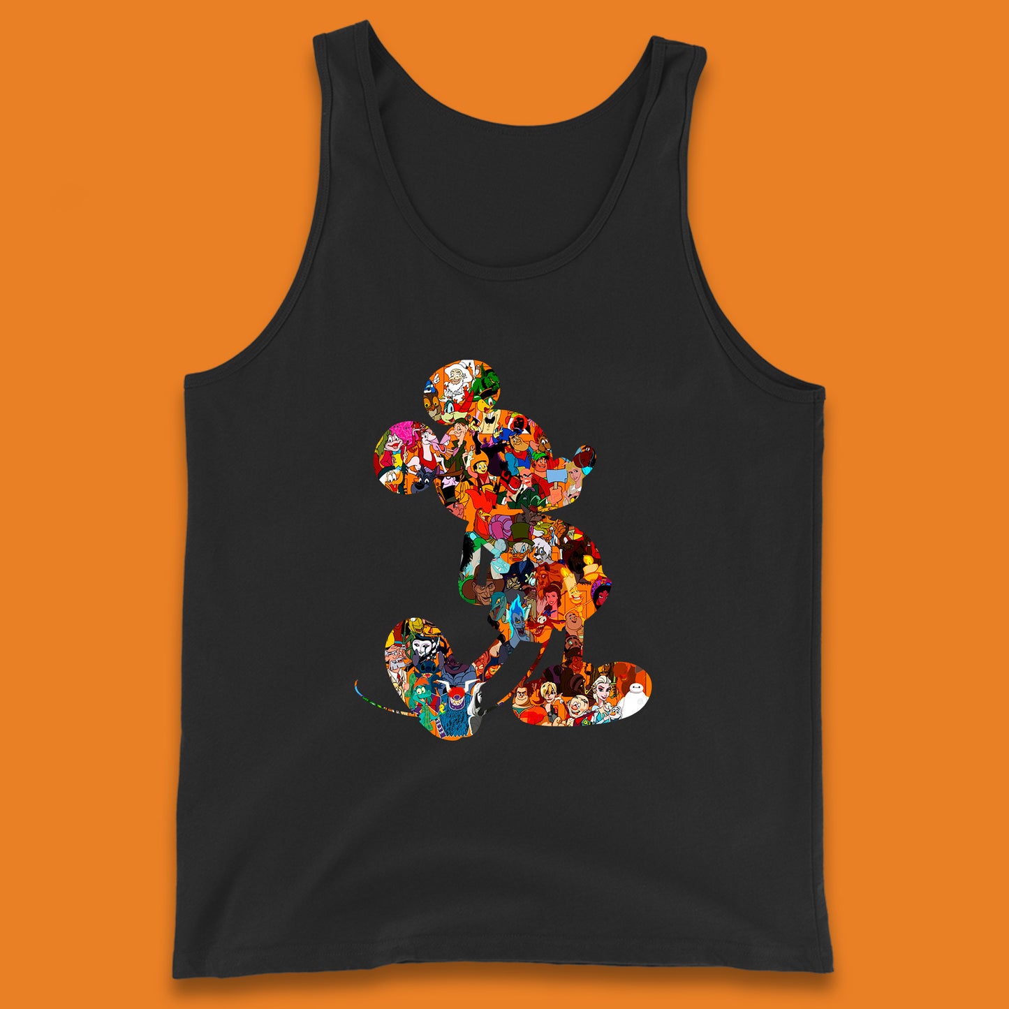 Disney Mickey Mouse Minnie Mouse All Disney Characters Together Disney Family Animated Cartoons Movies Characters Disney World Tank Top