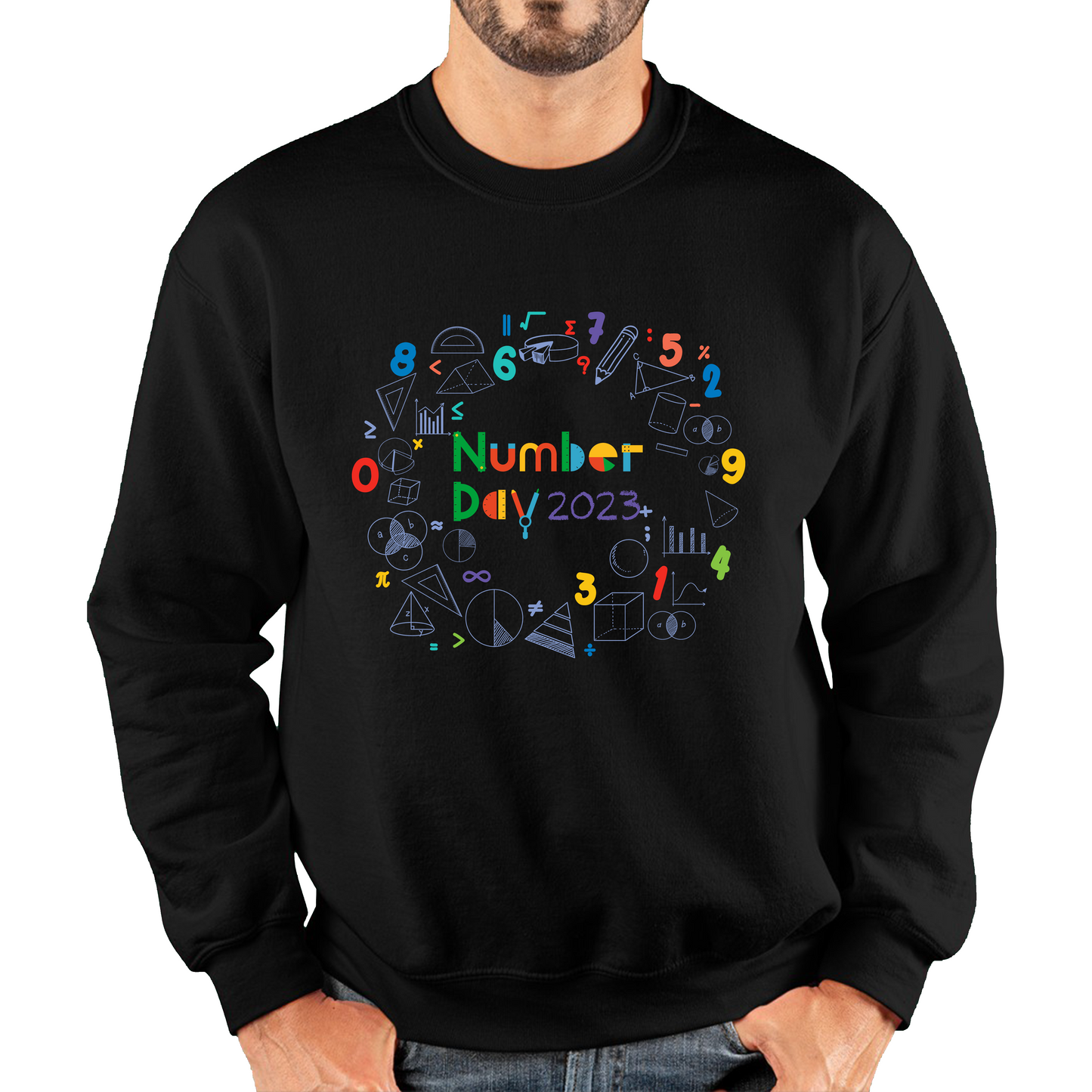 Numbers Day 2023 Maths Day Symbols School Charity Day Mathletics Unisex Sweatshirt