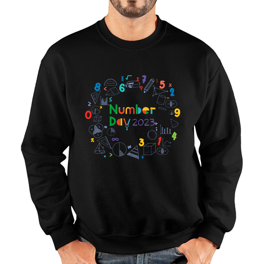 Numbers Day 2023 Maths Day Symbols School Charity Day Mathletics Unisex Sweatshirt