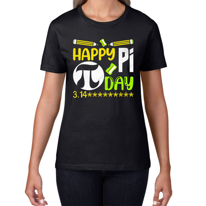 Happy Pi Day Math Pi Symbol Math Lover Numbers Day School Charity Day Mathematics Womens Tee Top