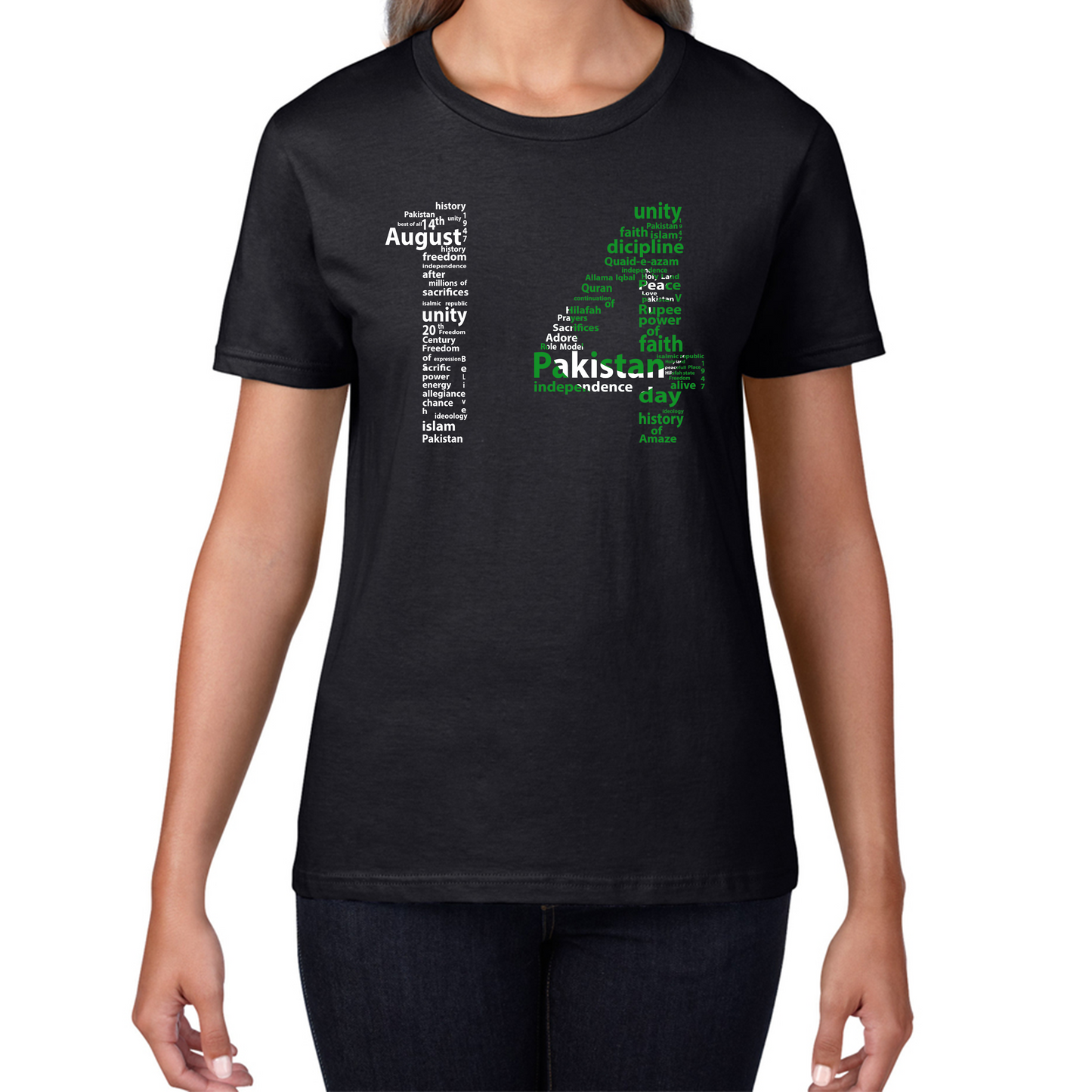  Pakistani Flag Independence Day Womens Tee Top