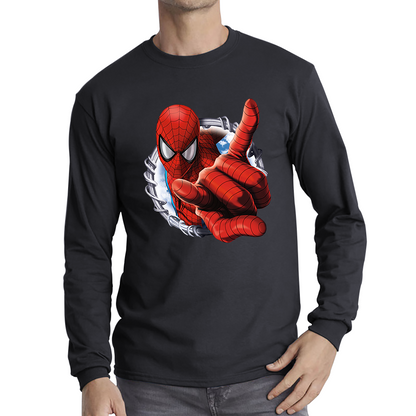 Spiderman Logo No Way Home Avengers Marvel Character Superhero Long Sleeve T Shirt