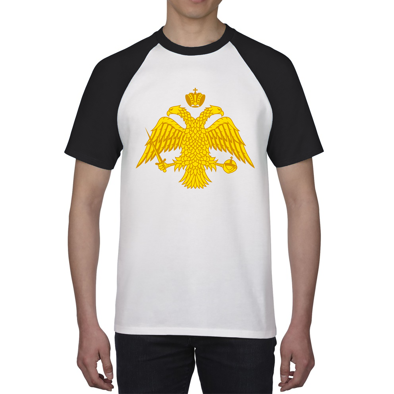 Byzantine Empire Byzantium Double Headed Eagle Symbol - Double Headed Eagle Orthodox Baseball T Shirt