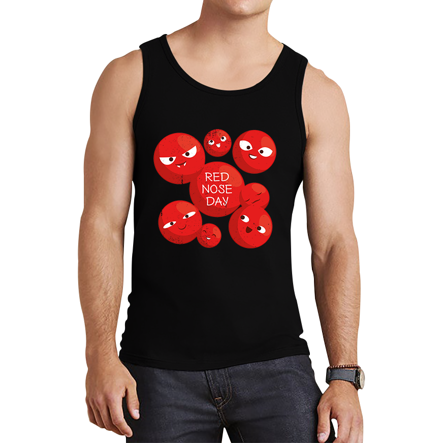 Red Nose Day Funny Noses Tank Top. 50% Goes To Charity