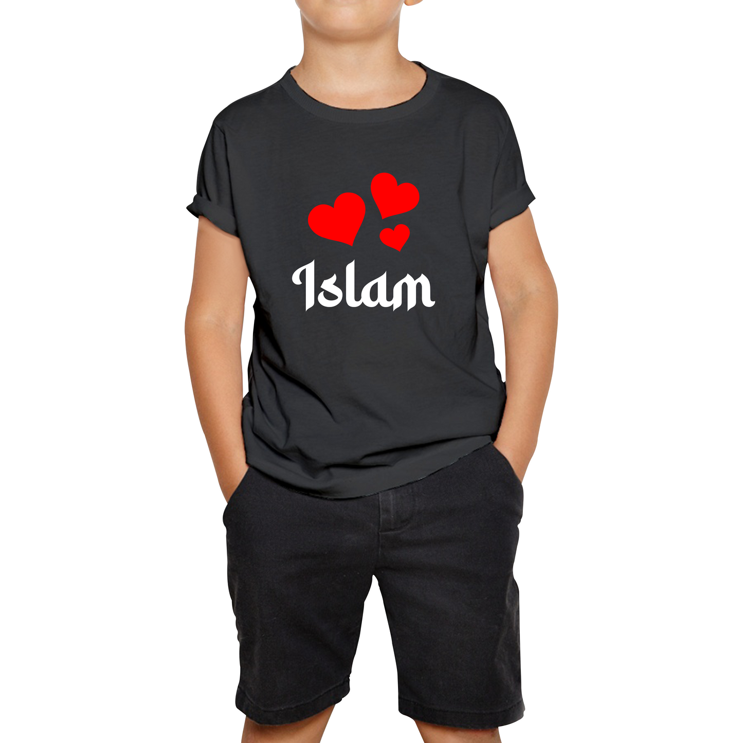 Islam Hearts Spiritual Islamic Religious Muslim Islam Religion Gift Kids Tee