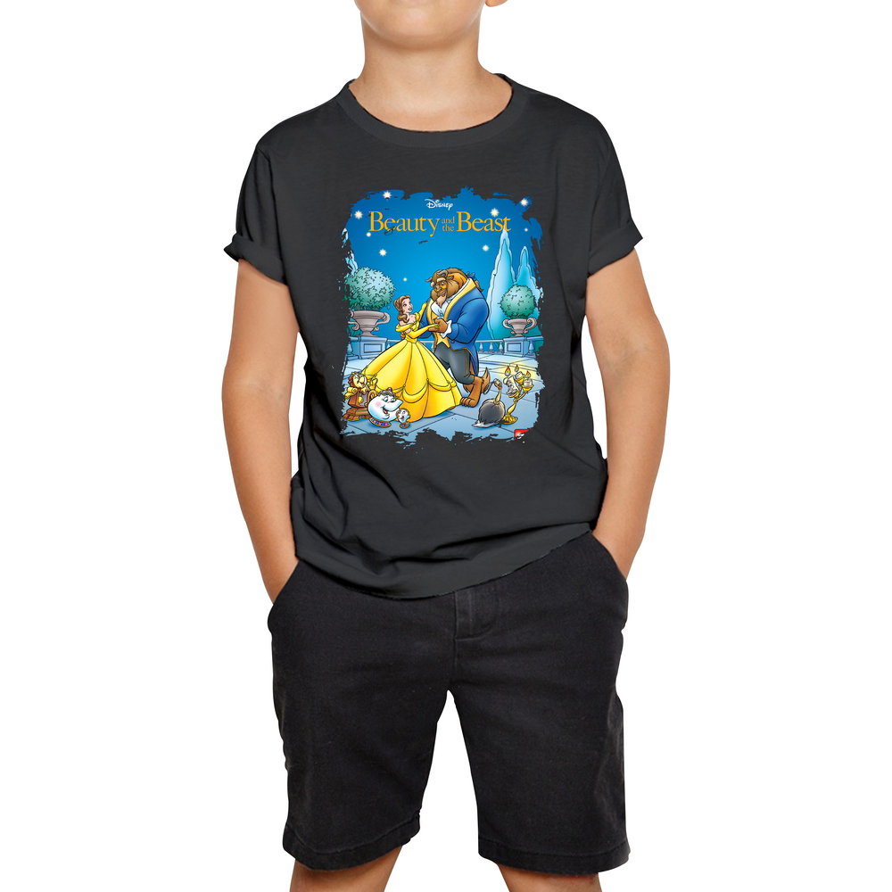 Disney Beauty and the Beast (The Story of the Movie in Comics by Bobbi Jg Weiss) Kids T Shirt.