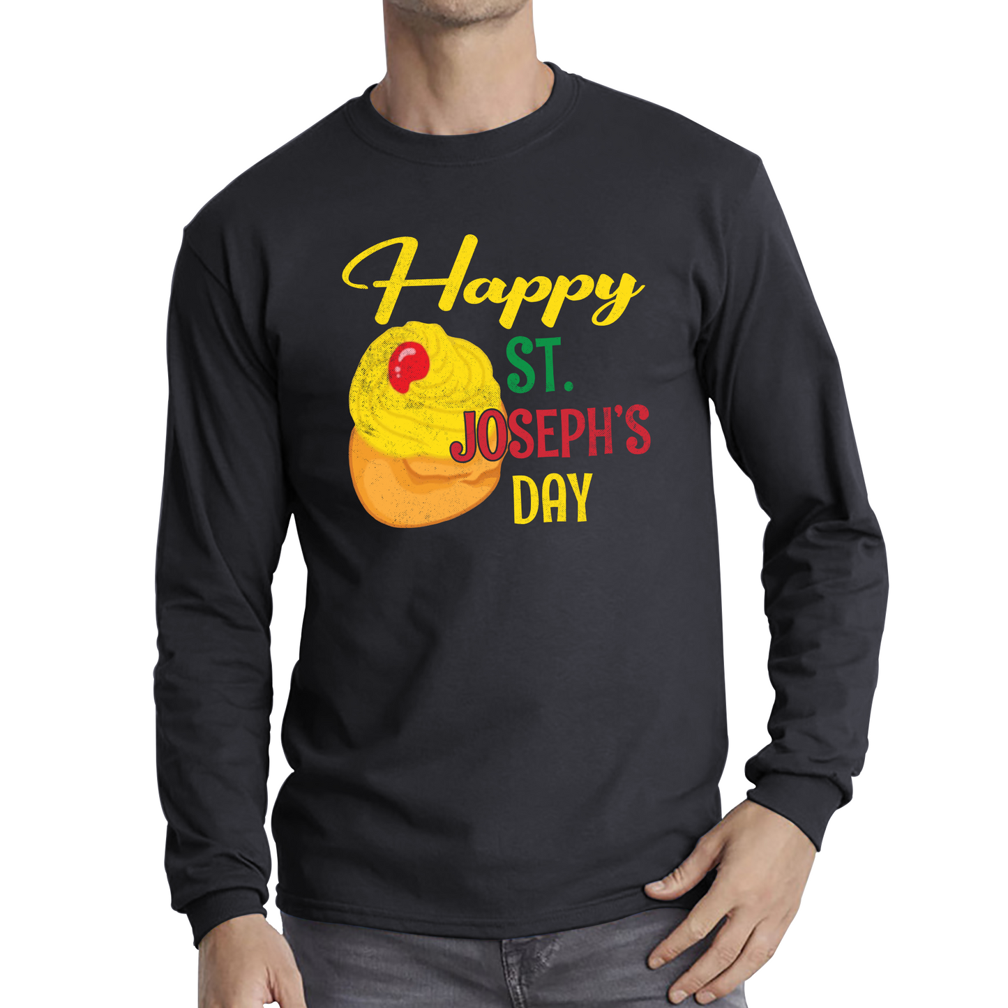 Happy St. Joseph's Day Saint Joseph Pray For Us Traditional Catholic Long Sleeve T Shirt