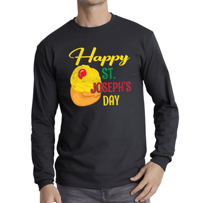 Happy St. Joseph's Day Saint Joseph Pray For Us Traditional Catholic Long Sleeve T Shirt