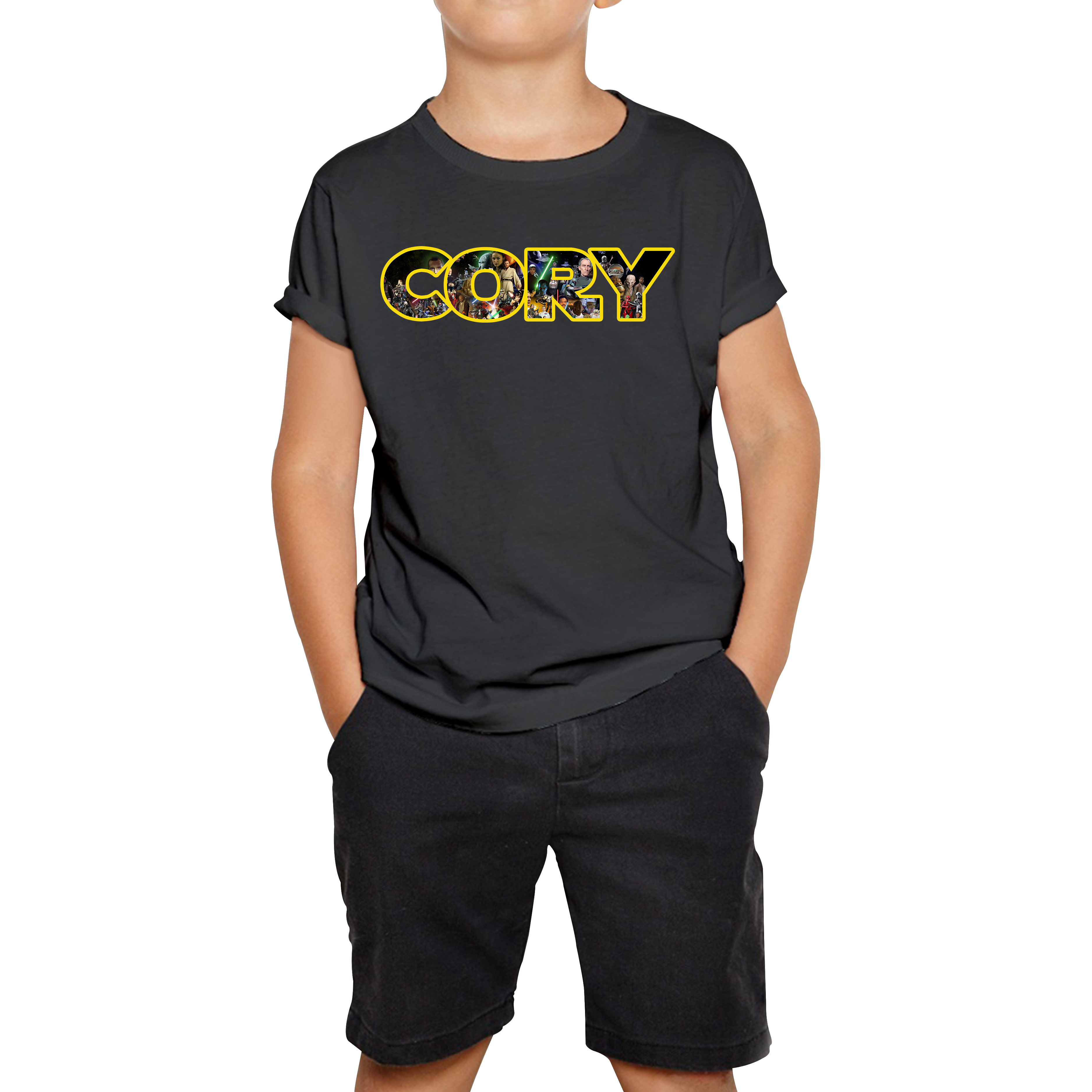 Personalised Star Wars T-shirt Your Name Or Custom Text Here Kids Tee