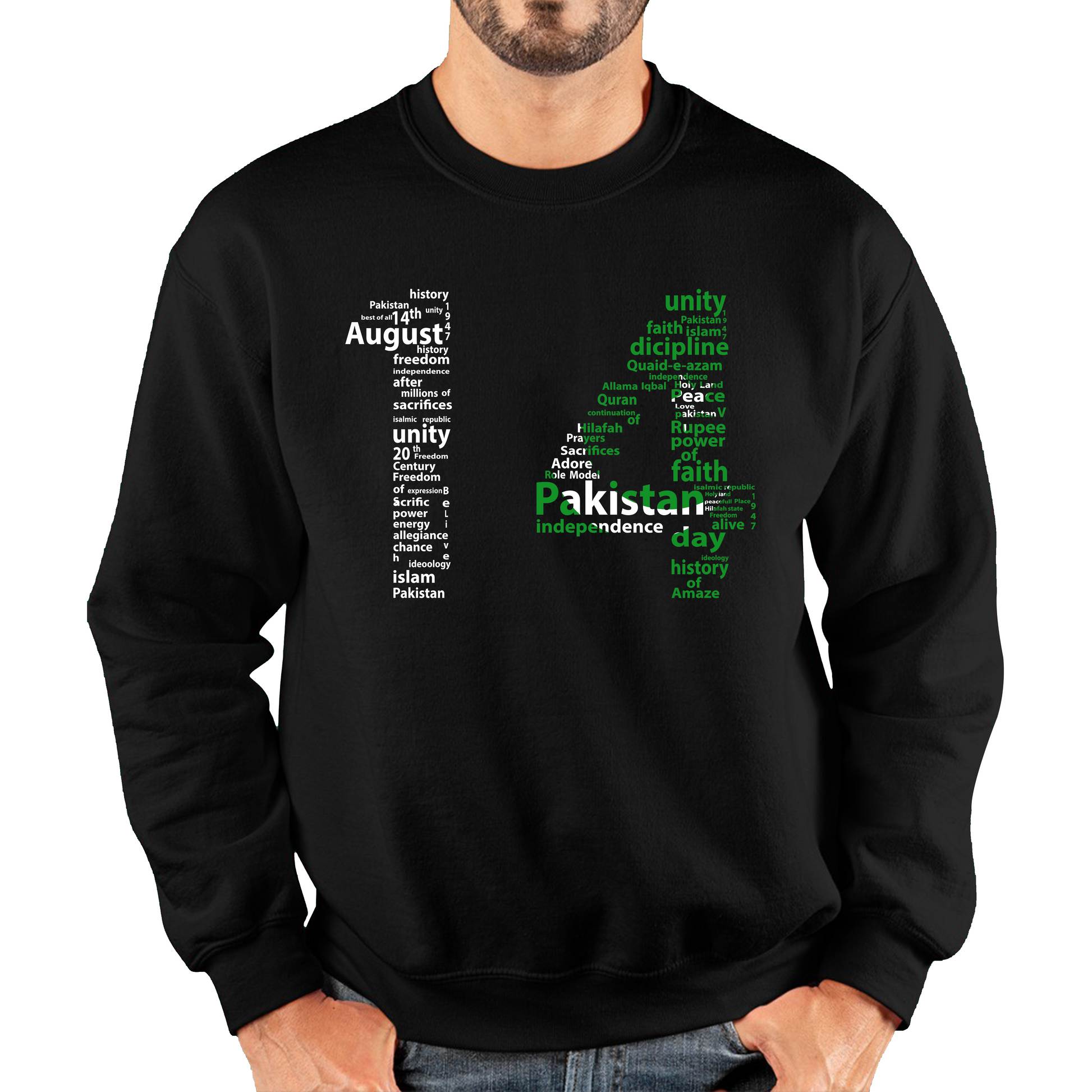 Pakistani Flag Independence Day Unisex Sweatshirt