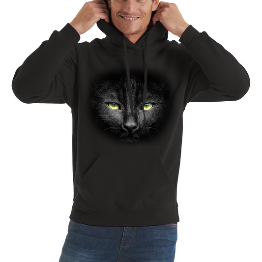 Black Cat Yellow Eyes Hoodie