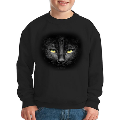 Black Cat Yellow Eyes Sweatshirt