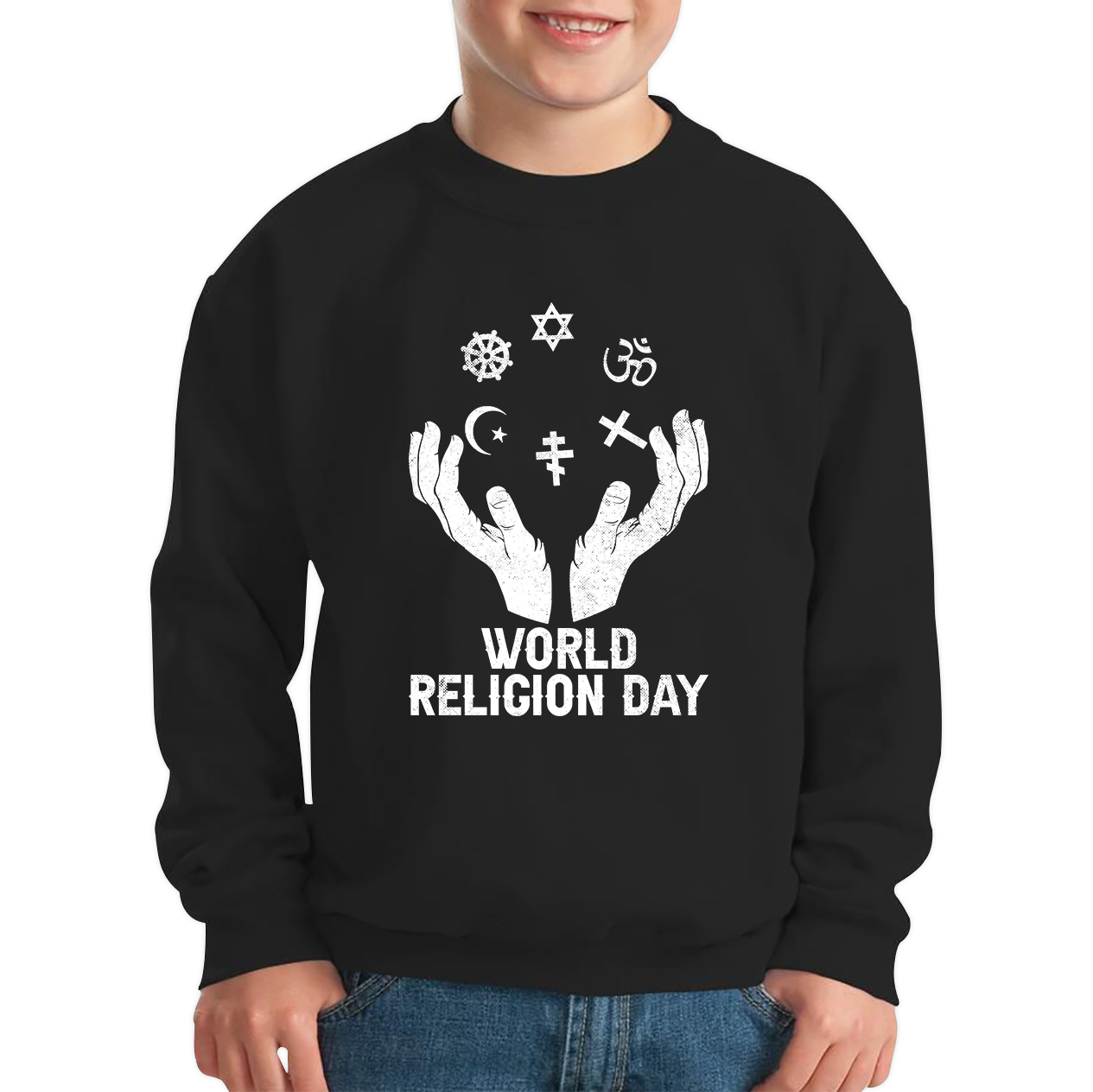World Religion Day Religious Peace For Everyone Religious Love Religion Day Kids Jumper