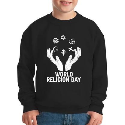 World Religion Day Religious Peace For Everyone Religious Love Religion Day Kids Jumper