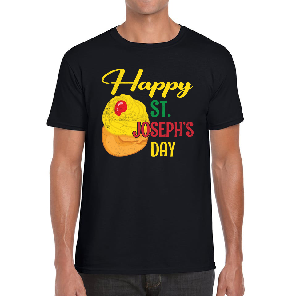 Happy St. Joseph's Day Saint Joseph Pray For Us Traditional Catholic Mens Tee Top