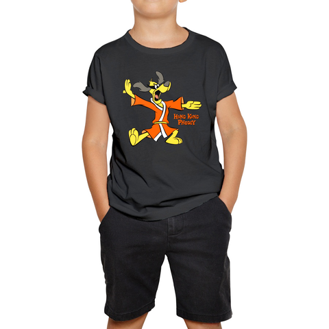 Hong Kong Phooey High Karate Animated TV Series Funny Cartoon Character Kids T Shirt