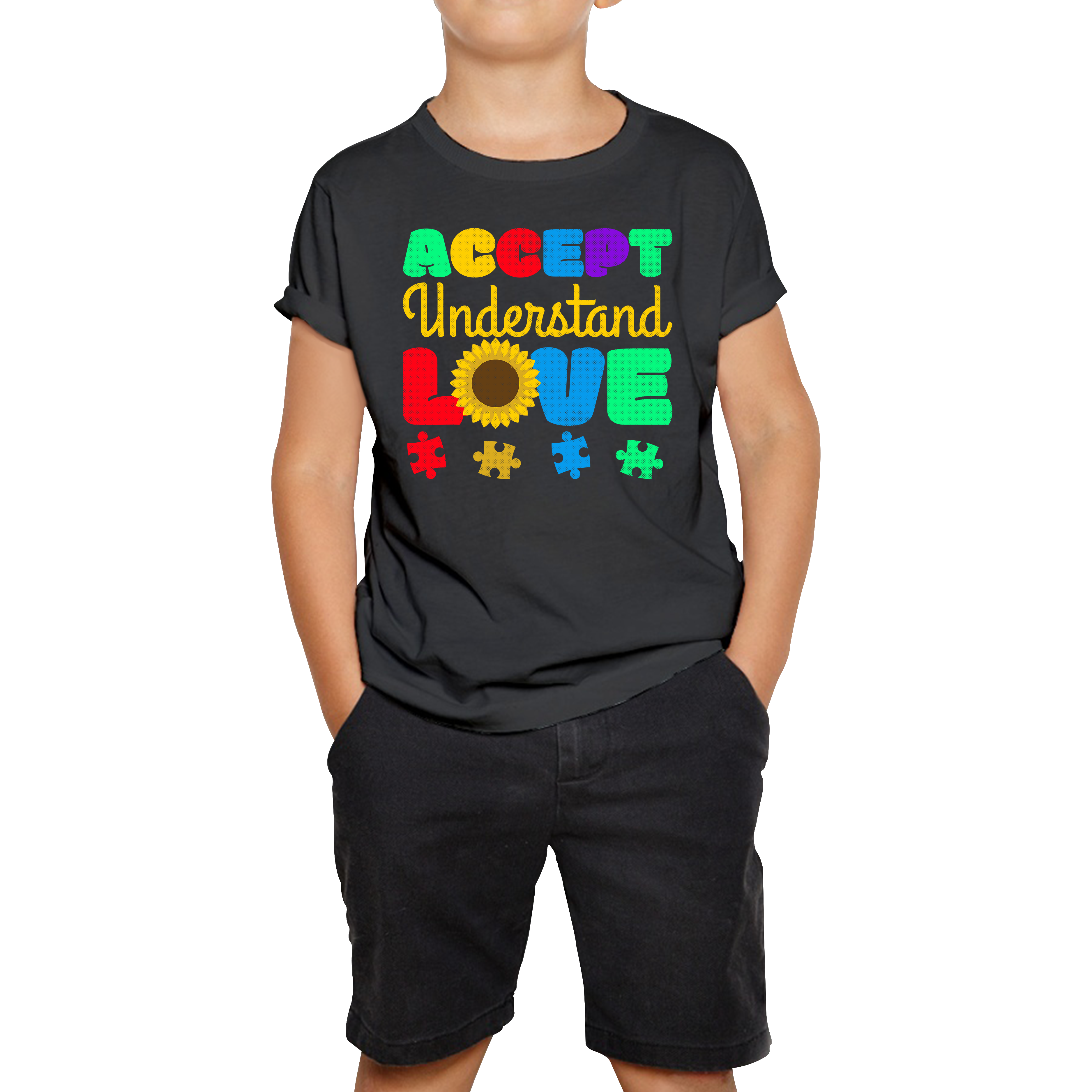 Autism Awareness Accept Understand Love Kids T Shirt