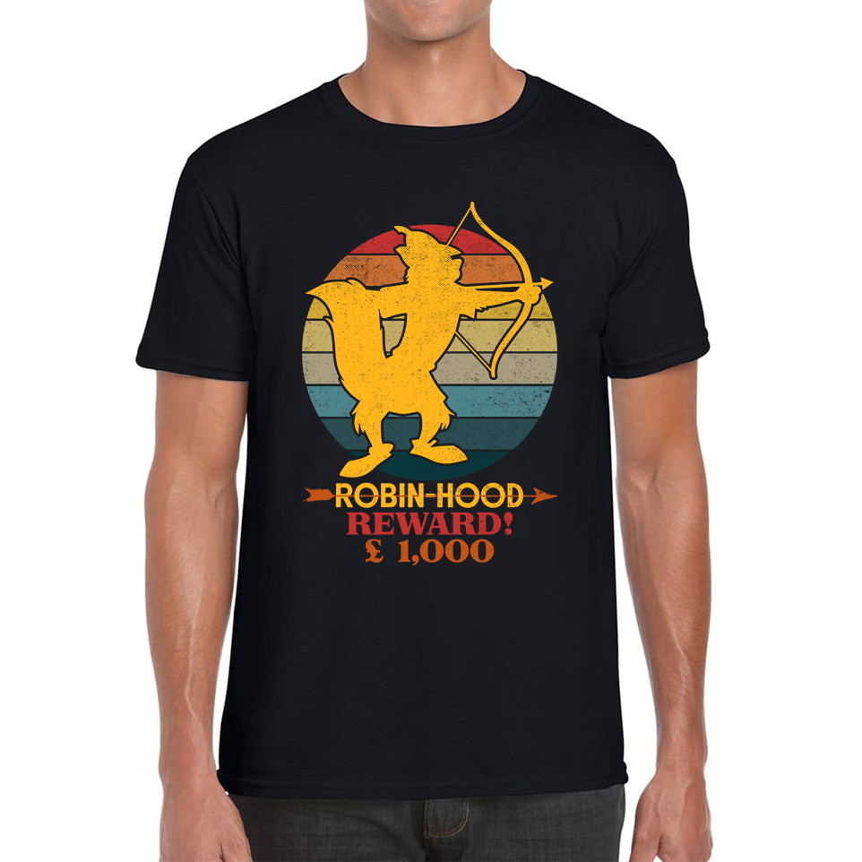 Robin Hood Reward £1000 Fox Funny T Shirt