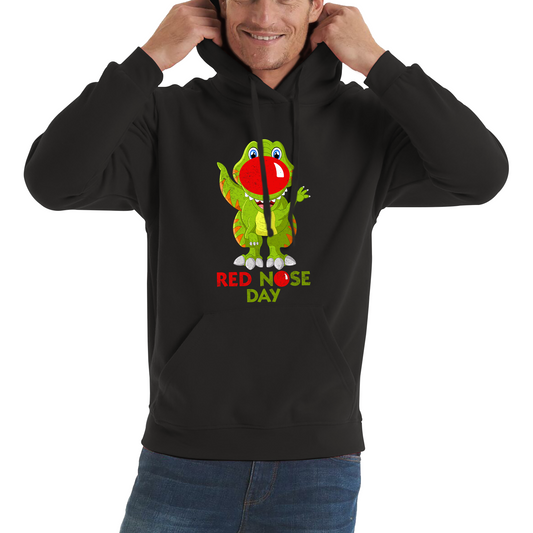 Funny Dinosaur Red Nose Day Hoodie