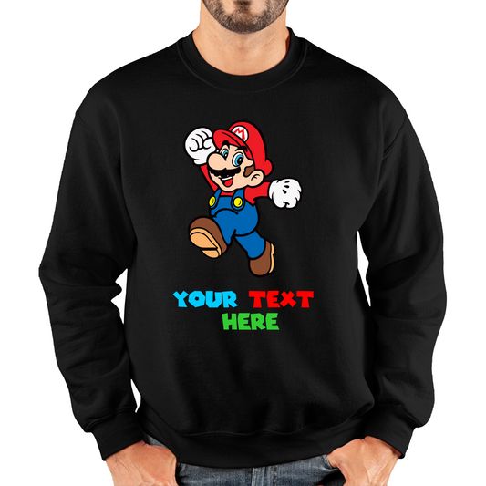 Personalised Super Mario Funny Sweatshirt