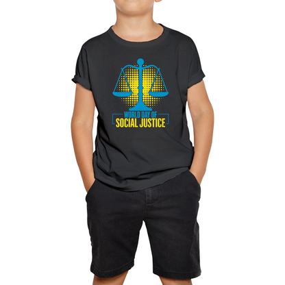 World Day Of Social Justice International Social Justice Human Rights Equality Civil Rights Criminal Justice Activism Kids Tee